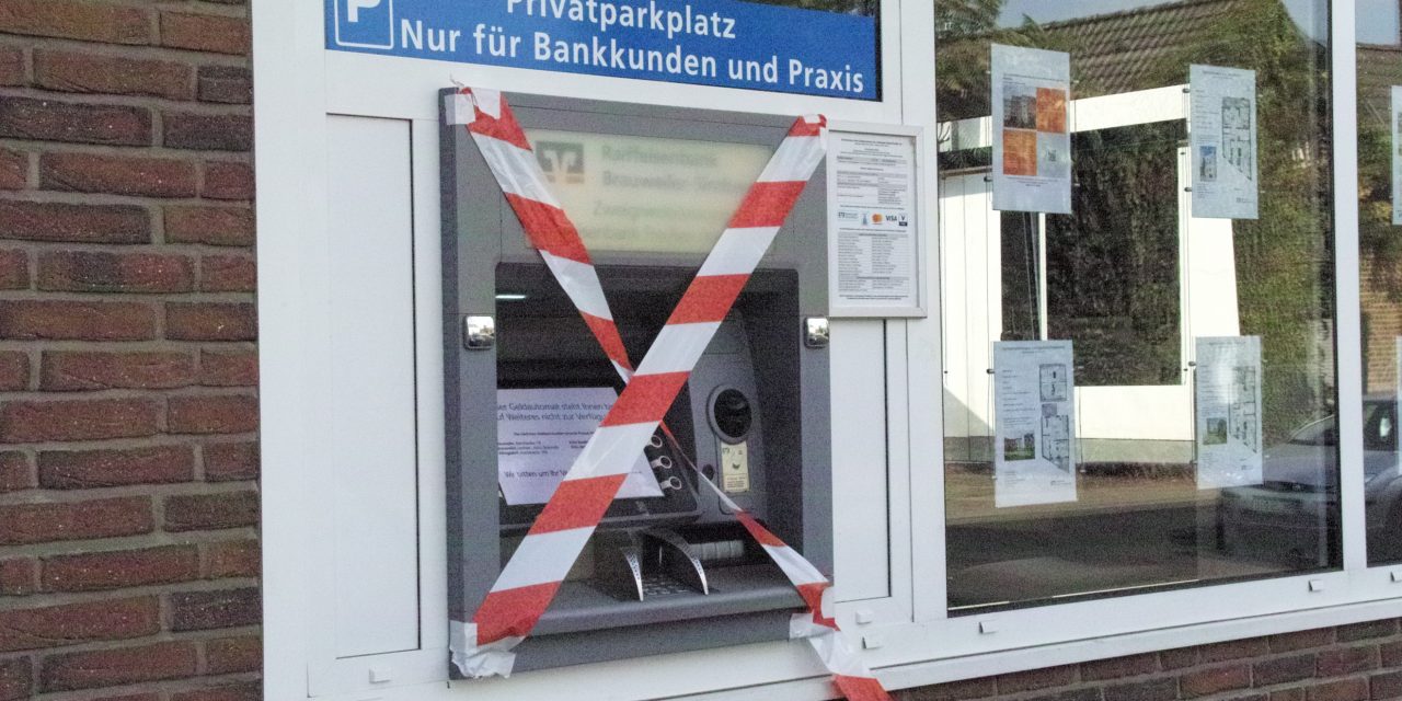 Keine Bankselbstbedienungsfiliale mehr in Dansweiler