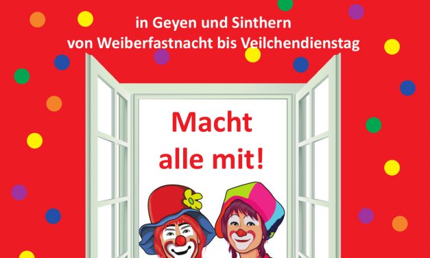Karnevalsfenster in Geyen und Sinthern