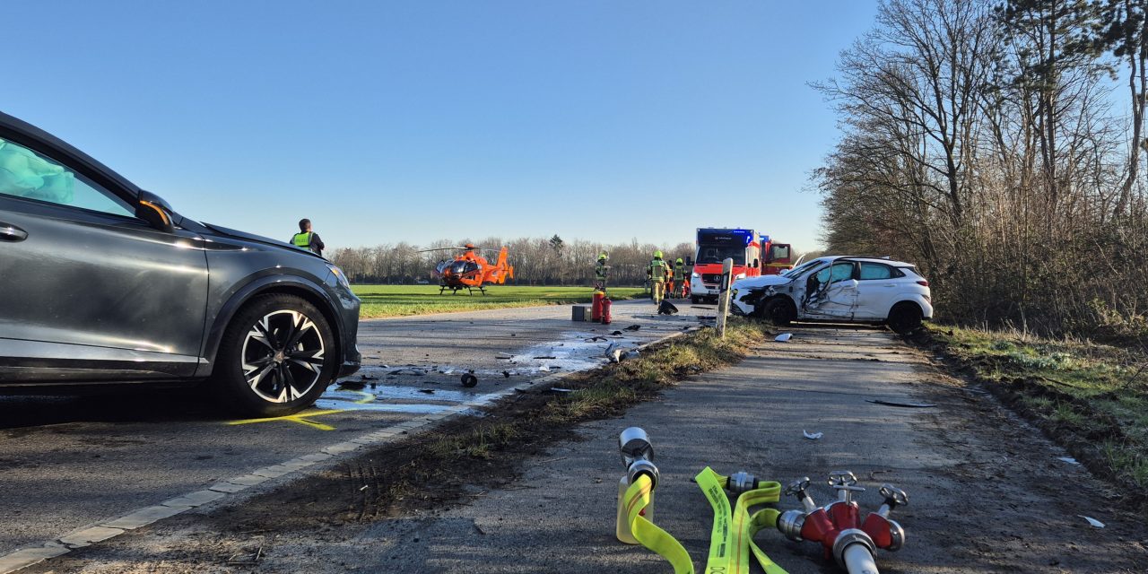 Schwerer Verkehrsunfall in Stommeln – Hubschrauber im Einsatz