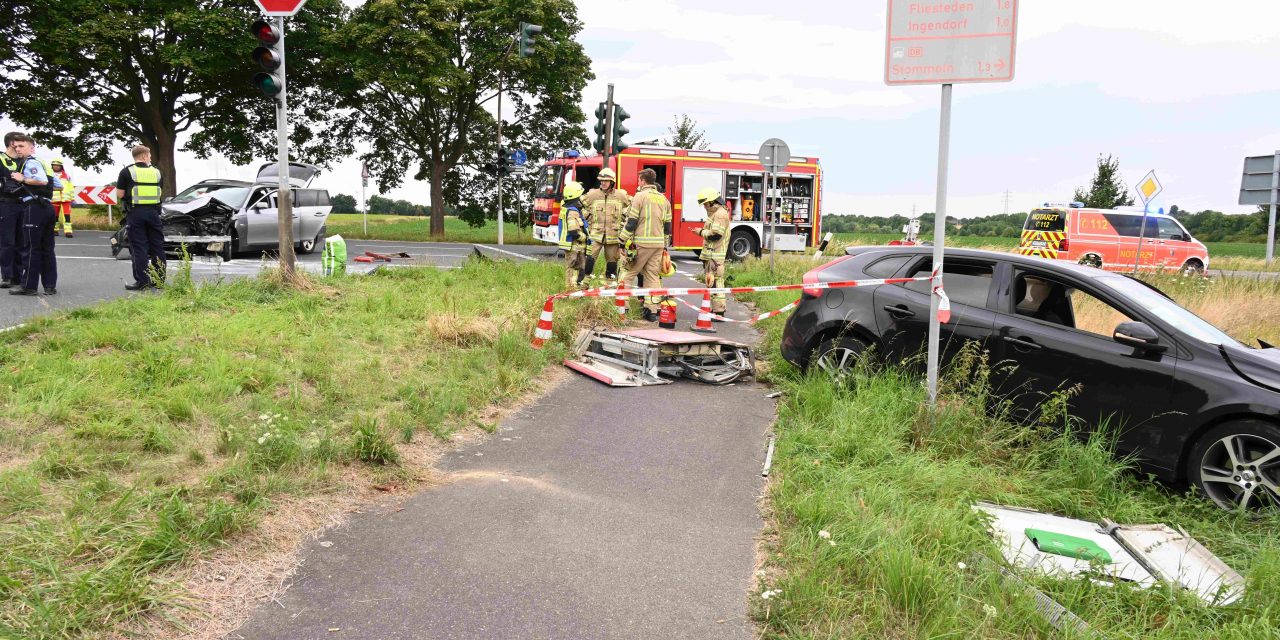 Pulheim-Stommeln – Kollision im Kreuzungsbereich