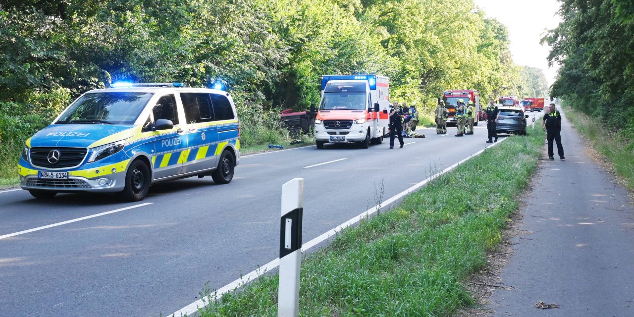 PKW landete im Straßengraben