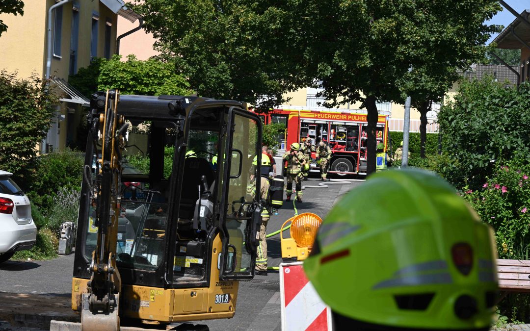 Gasausbruch durch Bauarbeiten